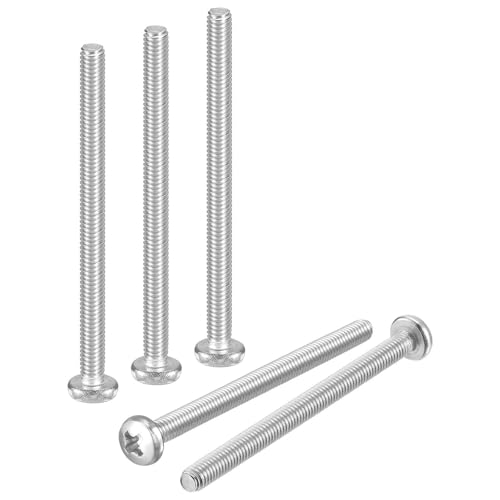 DTGN M4-0.7x55 Pan Head Machine Screws - 20pcs - Good for Machinery - 304 Stainless Steel Phillips Machine Screws Bolts - Silver