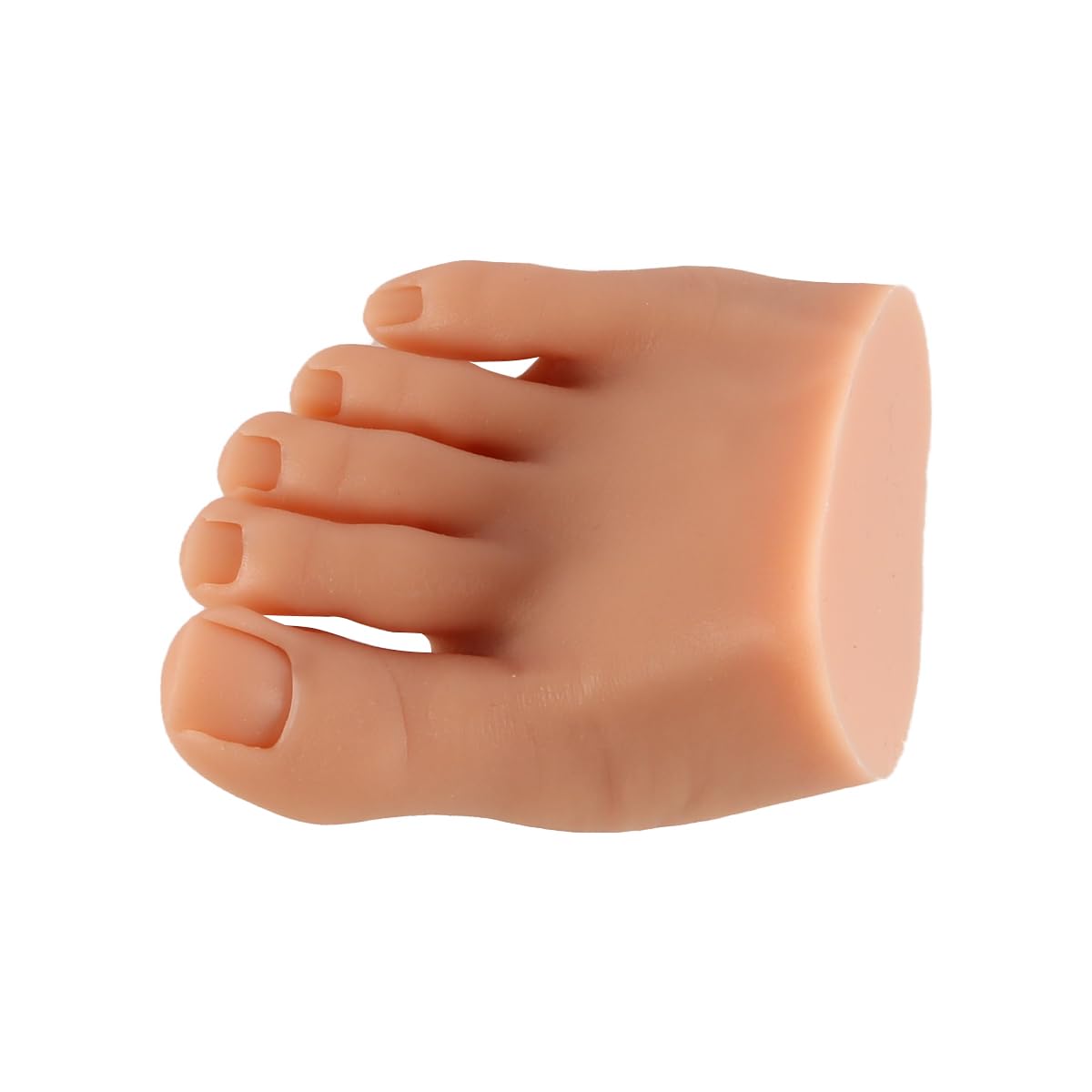 1 Paire de Pieds en Silicone pour manucure, modèle de Pied réaliste, Peau Moyenne, Naturel, pour entraînement à l'art des Ongles