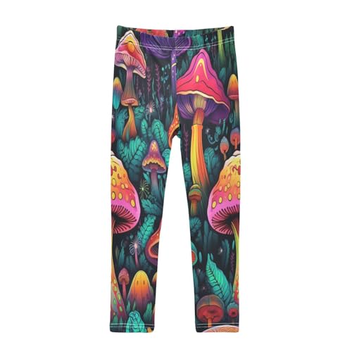 Bolaz Toddler Girls Leggings Printed Yoga Pants Leggings Magic Mushroom for Kids