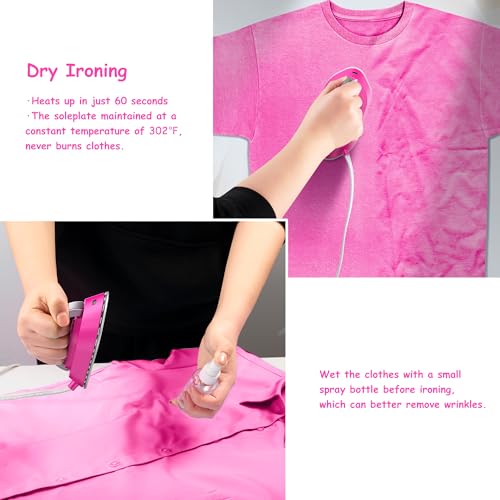 Image of Newbealer Travel Iron Set, 100-240V Mini Dry Iron for Clothes (No Steam)