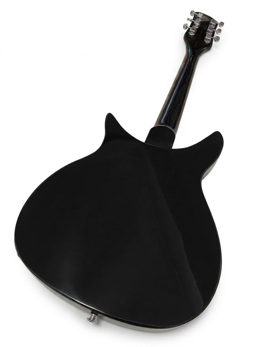 Chitarra elettrica Solid Body, stile tributo nero anni '60 con 3 pickup e tremolo, 6 corde full size for performance sul palco rock (Guitarra Electrica)