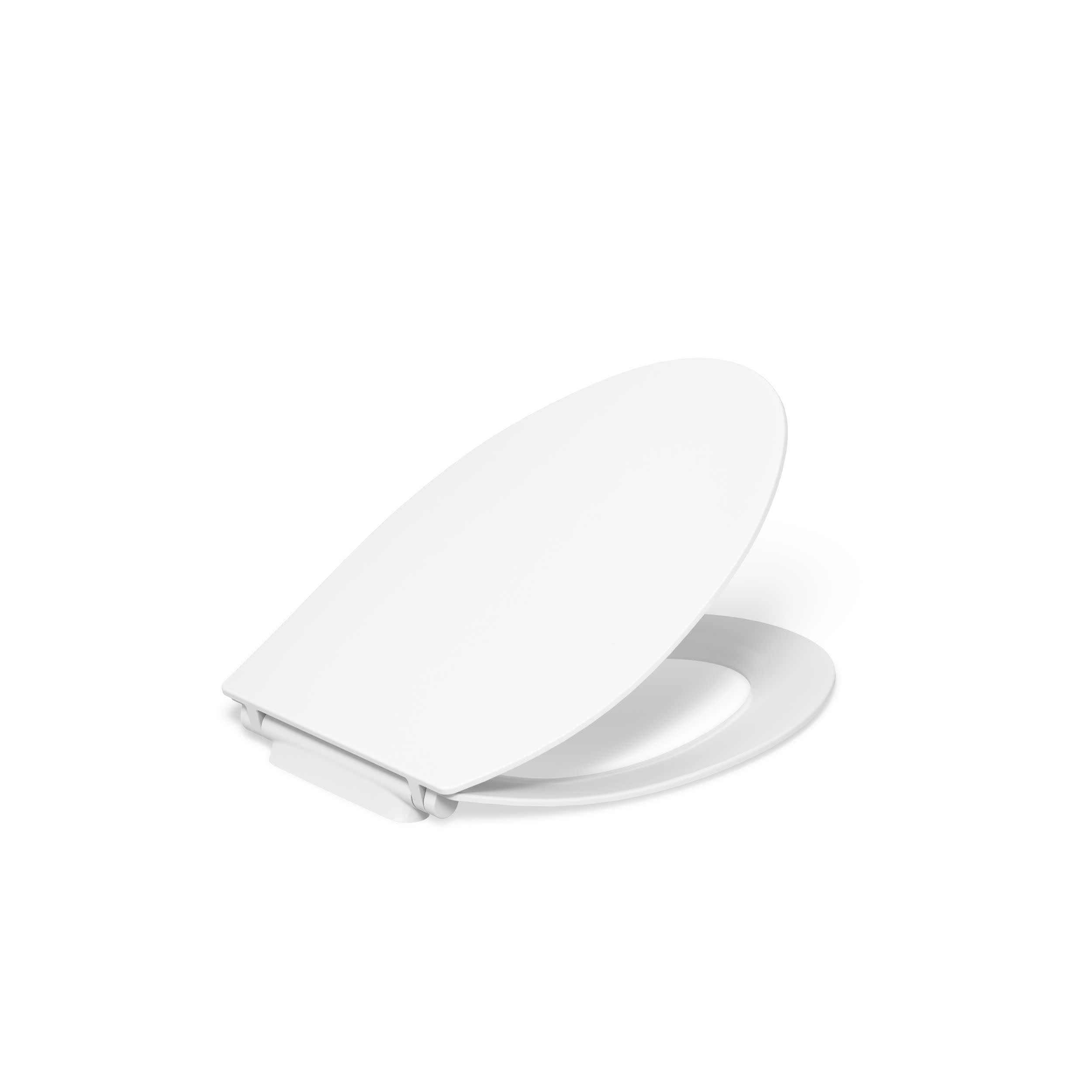 Abattant de WC allongé blanc pour une salle de bains moderne et zen