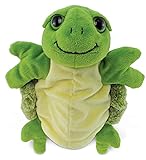 DolliBu Sea Turtle Hand Puppet - Super Soft Stuffed Animal Hand Puppets for Kids, Educational Hand Puppet Plush Toy for Kids and Adults, Ocean Life Animal Puppet for Teaching and Puppet Show - 10 Inch