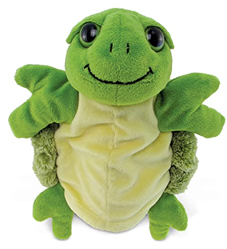 DolliBu Sea Turtle Plush Hand Puppet for Kids - Soft Furry Stuffed Animal Hand Puppet Toy Puppet Show Games, Puppet Theaters for Kids, Adult Cute Puppets Educational Toy to Teach Children & Toddlers