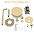 BESy Shower System with 10 Inch Round Rain Shower Head and Handheld Wall Mounted, High Pressure Rainfall Shower Faucet Fixture Combo Set with 2 in 1 Handheld Showerhead for Bathroom, Brushed Gold