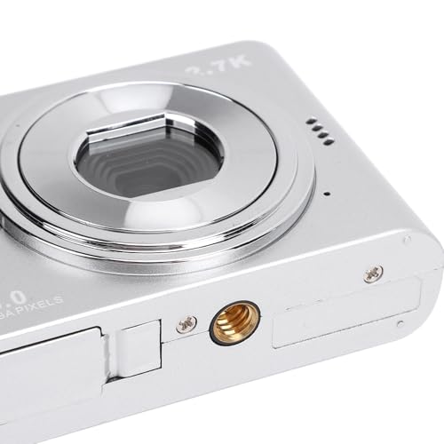 Cámara digital 48MP 2.7K pantalla 2.4 pulg. plata miniatura 3