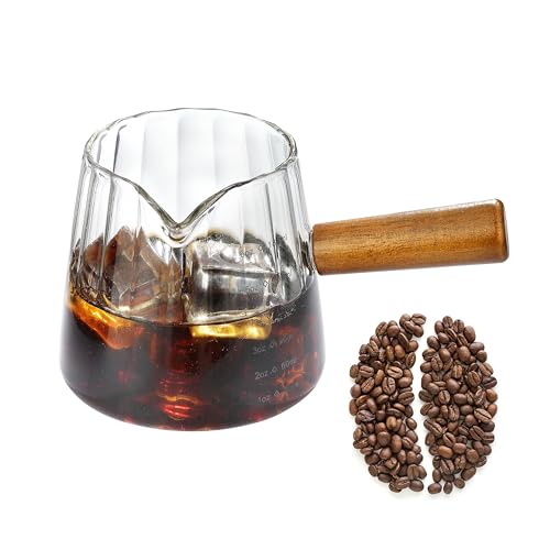 JINLIFA 6oz Glass Espresso Measuring Cup