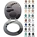 Produktbild SINOBATH Wc Sitz Mit Absenkautomatik,Viele bunte Motive,Toilettendeckel aus Holz,Stabile QualitäT,Einfache Montage(Black Stones)