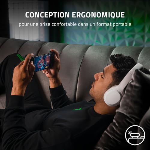 Razer Kishi V2 pour Android - Manette de Jeu Mobile (Adaptation Universelle avec Pont Extensible, Lecture en continu des Jeux sur PC et Console, Ergonomique, alimenté par l'application Nexus) Noir