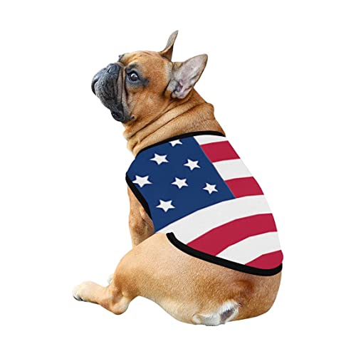 4Th Of July Vest For Dog American Flag Clothes Small Large Dog Apparel Pet Supplies Shirts (X-Large, Dlr02) #TOP3