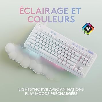 Image secondaire de Clavier de Jeu mécanique Logitech G713 TKL (clicky GX Blue) avec Disposition des Touches azerty pour la France