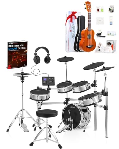AKLOT Ukulele with Acoustic-Style Electric Drum Set