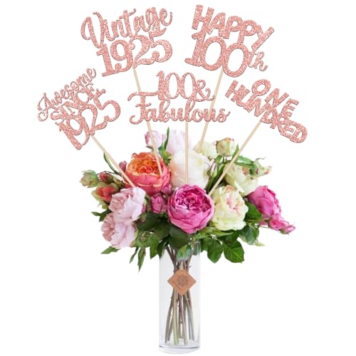 15 PCS 100th Birthday Centerpiece Sticks Gold