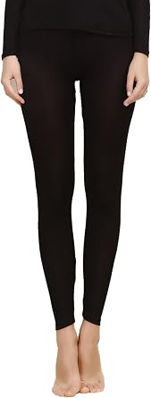 Women Silk Knit Thermal Pants Base Layer Underwear Lightweight Mulberry Silk Long Johns Bottom