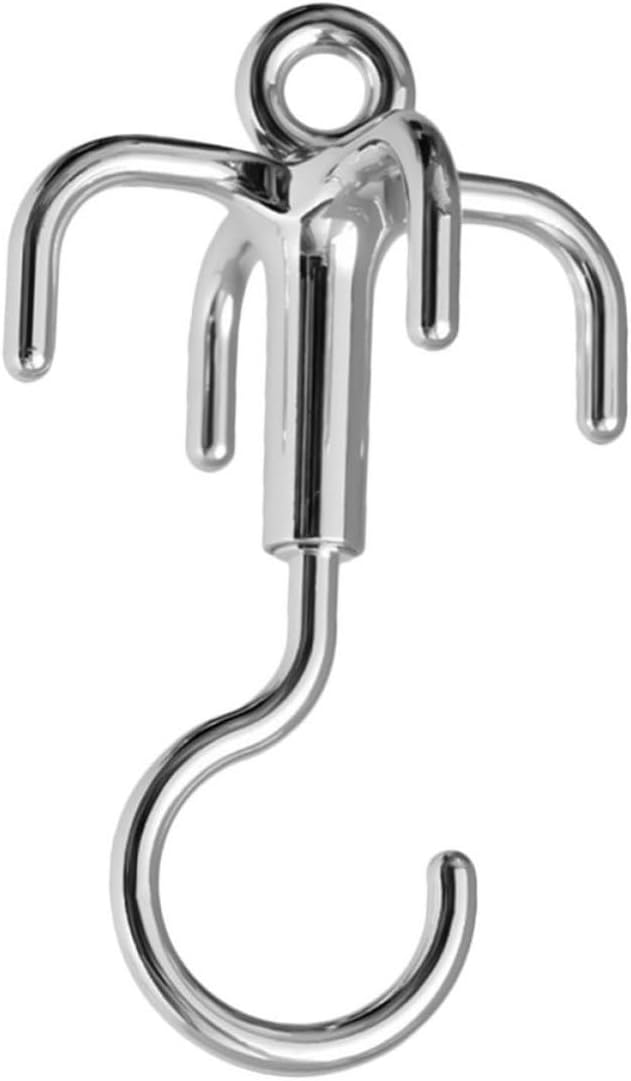 Wakauto Claw Rotary Hook for Closet Clothes and Brush Storage