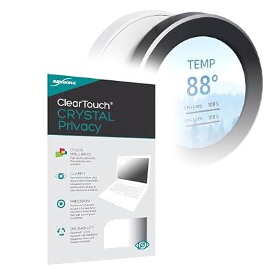 BoxWave Screen Protector Compatible With WOWNOVA Circular Temp Monitor (2.1 in) - ClearTouch Crystal Privacy (2-Pack), Privacy Screen Protector Flexible Film Clear