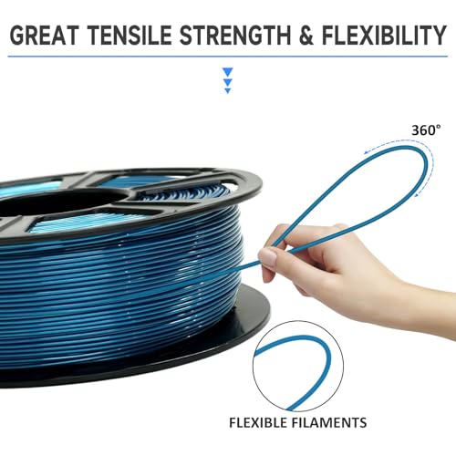 Image of GIANTARM PETG Filament 1.75mm 1Kg(2.2lb), Metallic Blue Filament PETG for 3D Printer, ±0.02mm Accuracy, High Precision, Strong Toughness, Neatly Wound & Moistureproof, Metal Blue