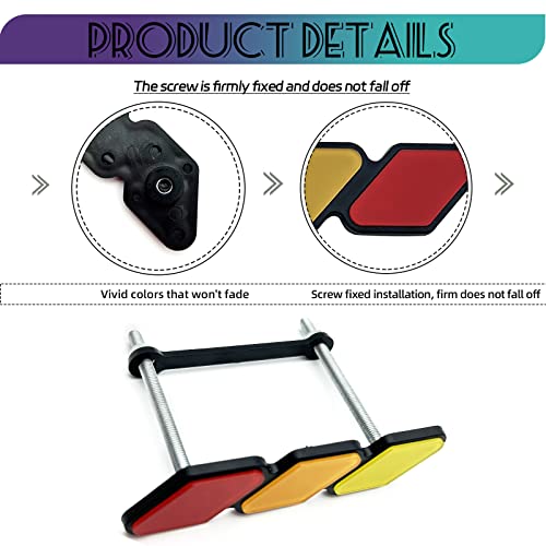 Tri-Color Grille Badge Emblem Decoration Accessories, Car Truck Slotted Grille Emblem Insert Decoration, Compatible With Tacoma 4Runner Tundra Sequoia Rav4 Highlander (Yellow-Orange-Red) #TOP2