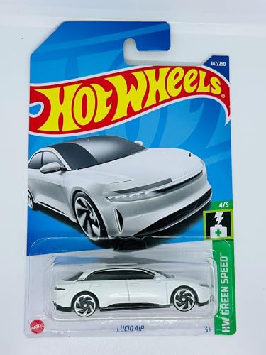 Hot Wheels 2022 - Lucid AIR - Blanco - HW Green Speed miniatura 1