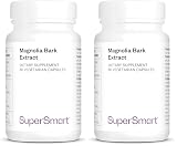 Magnolia Bark Extract - Aiuta a calmare l'ansia e lo stress senza assopimenti - Estratto di Magnolia Officinalis standardizzato al 90% di Honokiol e Magnolio - Vegano - Supersmart (Confezione da 2)