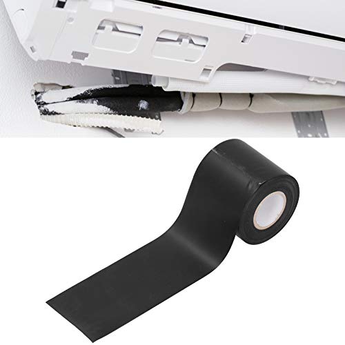 Image of Air Conditioner Pipe Tapes, Pack of 5 PVC Oil Tube Protective Wrapping Tapes 6cm Width Pipe Repairing Supplies for Electronic Parts and Supplies Machine Tools (Black)