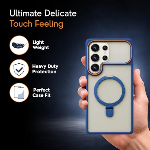 Image of AIBEX Back Cover for Samsung Galaxy S24 5G MagSafe Compatible | Slim Case with Wireless Charging Support | Anti-Scratch, Shockproof, Anti-Fingerprint & Lightweight Military Protective Cover - Black