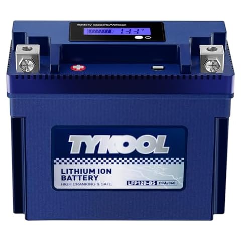 TYKOOL YT12B-BS Lithium LiFePO4 Motorcycle Battery, 12V 6Ah, 360CCA, Built in BMS, Powersports Battery, for ATV, UTV, Jet Ski, Personal Watercraft, Snowmobile, Quad, Riding Lawn Mower, Tractor Cover