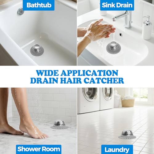 image for zaa Drain Hair Catcher - Bathtub Drain Cover, Hair Stopper for Bathtub