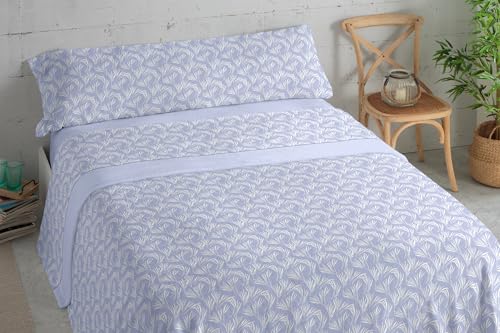 DONATELLA Juego DE SÁBANAS TÉRMICAS DE CORALINA Fara - 120 cm., Azul