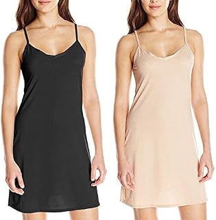 Bahucharaji Creation Women's Polycotton Camisole (SFH016_Black-Beige_Free Size_Pack of 2) Price In India