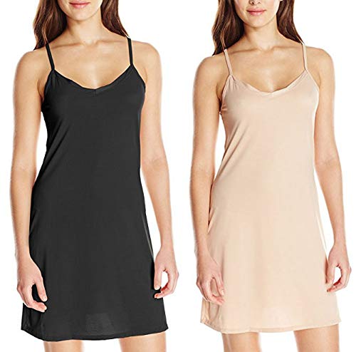 Bahucharaji Creation Women's Polycotton Camisole (SFH016_Black-Beige_Free Size_Pack of 2) - Review, Price and Buying Guide
