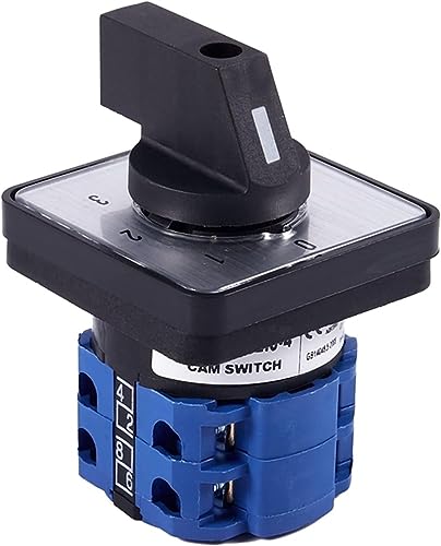 Commutateur à came rotatif 8 bornes inverseur de position 20A JCAKES bleu noir