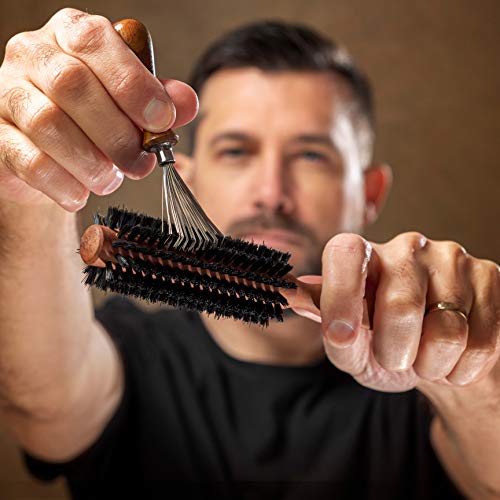 ZilberHaar - Bart- und Haarbürsten Reinigungswerkzeug - Handgemachtes Natürliches Haarbürsten Reinigungswerkzeug - 10 cm Lang und 4.8 cm Breit am Ende des Rechens