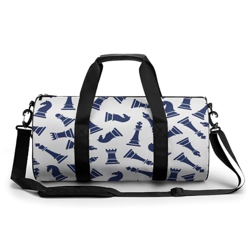Sac de sport échecs bleus duffel bag 45x23x23cm pour voyage et gym