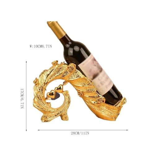 Soporte para botellas de vino de resina plateado miniatura 2