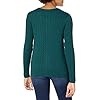 Amazon-Essentials-Womens-Lightweight-Cable-Long-sleeve-Crewneck-Cardigan-Sweater Amazon Essentials Women's Lightweight Cable Long-Sleeve Crewneck Cardigan Sweater, Forest Green, Medium
