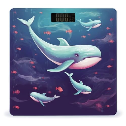 Báscula digital de baño con capacidad 400 lb y pantalla LCD miniatura 1