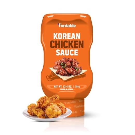 FUNTABLE KOREAN CHICKEN SAUCE - Sticky and Tangy Dipping Sauce for Authentic Korean Style Fried Chicken (14.1 OZ, Pack of 1)