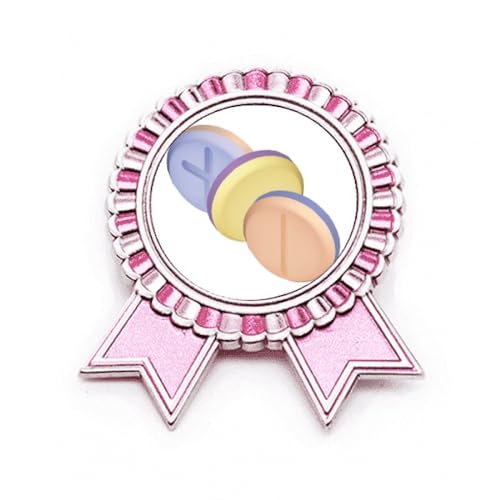 Médaille rose prix du gagnant en métal pour valoriser les soins