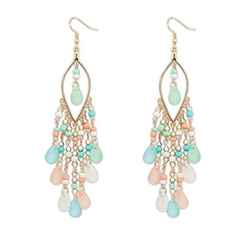 Boucles d'oreilles tendance bohème à offrir en cadeau idéal pour l'anniversaire d'une femme