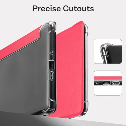 Image of CoBak Case for 7 inch Ereader - New PU Leather Cover and Clear Soft Silicone Back Cover with Auto Sleep Wake Feature