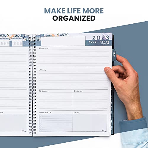 Simple Planner 2023-2024 Academic Planner - Ensight - 8.5" X 11" With Tabs, Weekly And Monthly Calendar, Business, Student Or Personal Day Planner For Women With Storage Pockets, Notes Pages, Thick Paper Runs July 2023 - June 2024 (Floral) #TOP7