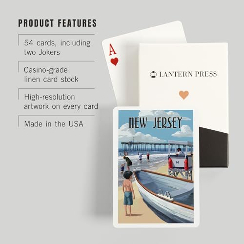 Baraja de cartas Poker New Jersey Painterly 52 piezas miniatura 3