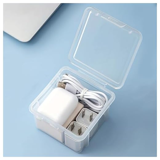 1pc Classic Plastic Storage Box with Cover, Portable USB Charging Head Organizer, Space Saving for Kitchen, Bathroom, Bedroom Accessories (s)