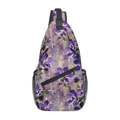 Mochila tipo sling con estampado floral