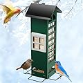 Bird Feeder Squirrel Proof Gravity Protection- Blue Jay Metal Bird Feeders for Outside Hanging - Mesh Cardinal Wild Bird Feeders Birdhouse, 2.5LB Capacity