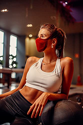 Máscara Esportiva Knit Fiber - Tamanho M, Vermelha