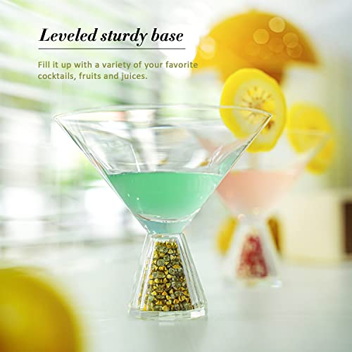 Set Of 2 Stemmed Crystal Martini Glasses,Hand Blown Crystal Martini Glasses,7Oz Lead-Free Manhattan Glasses For Cocktails, Cosmopolitan Martini Glasses With Sturdy Base,Hand Wash Only(Yellow) #TOP4