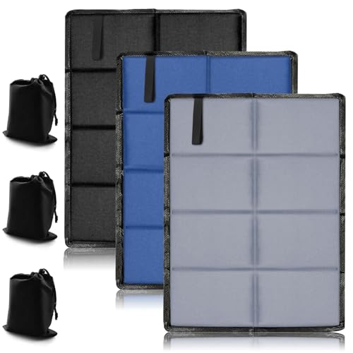 Cuscino pieghevole per esterni, 3 pezzi, cuscino termico, pieghevole, impermeabile, portatile, con 4 sacchetti per picnic, all'aperto, escursioni, campeggio