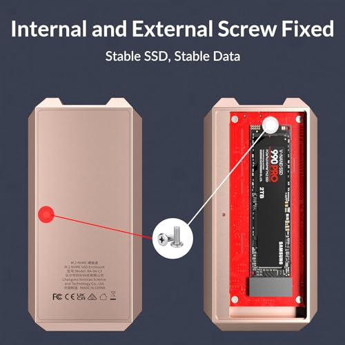 Enclosure NVME 40 Gbps Compatible Thunderbolt 3/4 USB4 miniatura 5